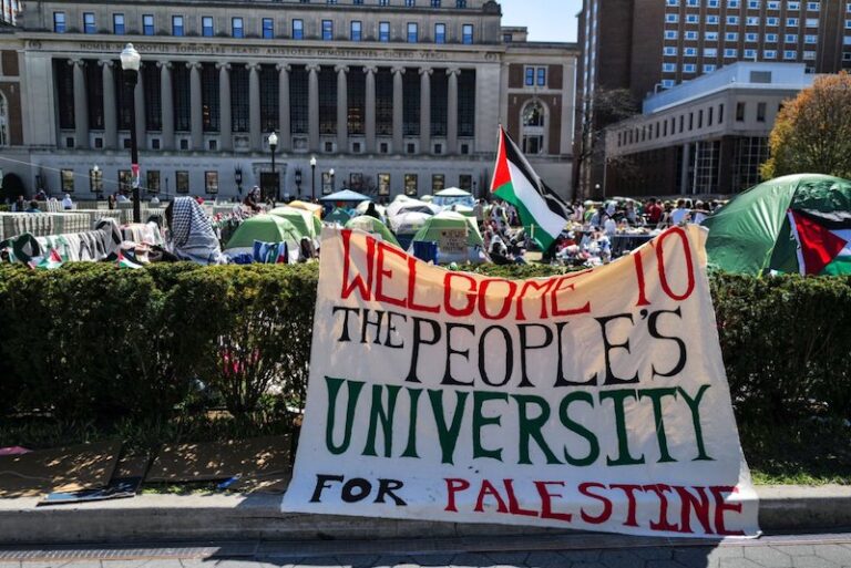 columbia university faculty protest pro palestinian students support