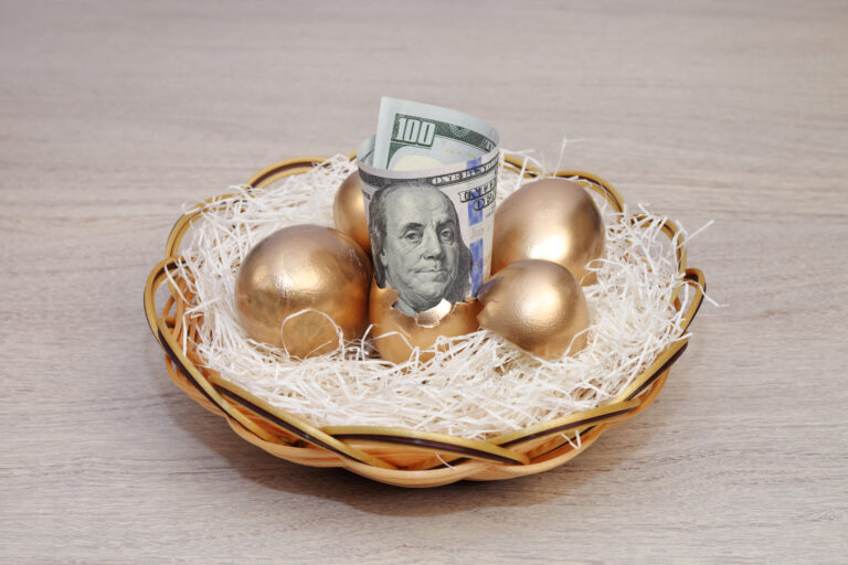 golden eggs and dollars