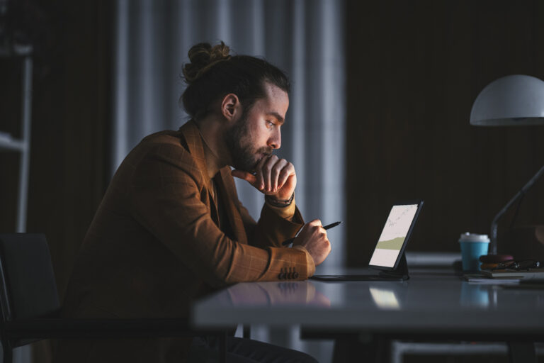 person working at a desk