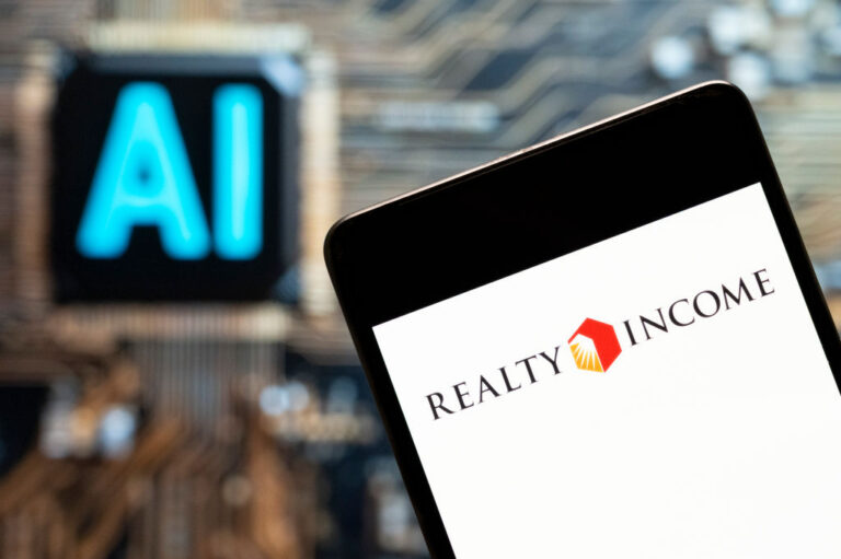 realty income logo on smartphone ai o