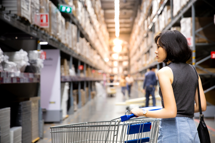 warehouse shopper costco shopping